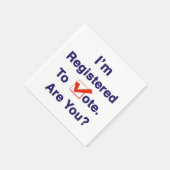 私は投票登録を受けています スタンダードカクテルナプキン (角)