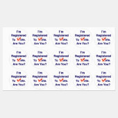 私は投票登録を受けています ラベル (シート)