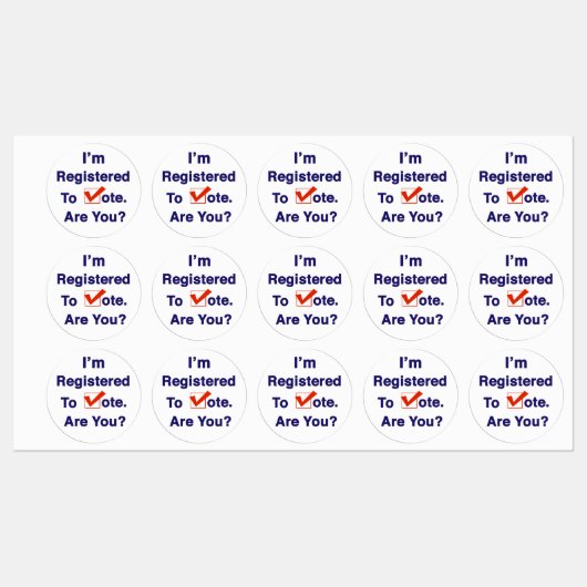 私は投票登録を受けています ラベル (シート)