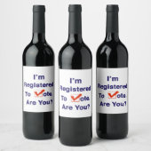 私は投票登録を受けています ワインラベル (ボトル)
