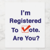 私は投票登録を受けています ワインラベル (シングルラベル)