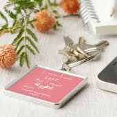 私は指示離れの議論の引用文ピンク キーホルダー (側面)