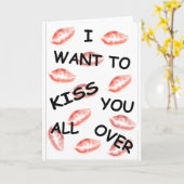 私は挨拶状をくまなく接吻したいと思います カード (黄色い花)
