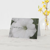 私は挨拶状を恋しく思います カード (黄色い花)