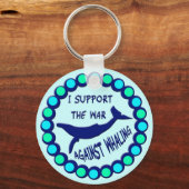 私は捕鯨戦争を支持する キーホルダー (正面)