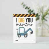 私は掘る子供たち建築バレンタインカード サンキューカード (スタンド正面)