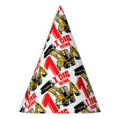 私は掘る1歳の建築1歳の誕生日 パーティーハット (左)