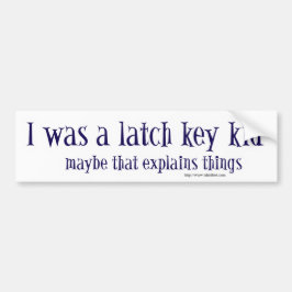 私は掛け金鍵の子だった バンパーステッカー