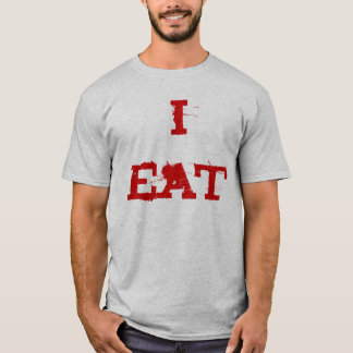 私は控え目なパイを食べます Tシャツ