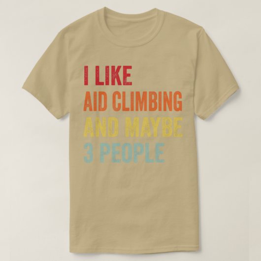 私は援助登山が好きかもしれない3人 Tシャツ (デザイン正面)