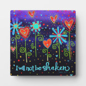 私は揺らぐことはないフローラハートインスピレーション フォトプラーク (正面)