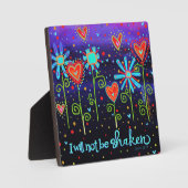 私は揺らぐことはないフローラハートインスピレーション フォトプラーク (正面)