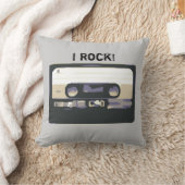 私は揺れます! 音楽Casseteのレトロ枕 クッション (ブランケット)