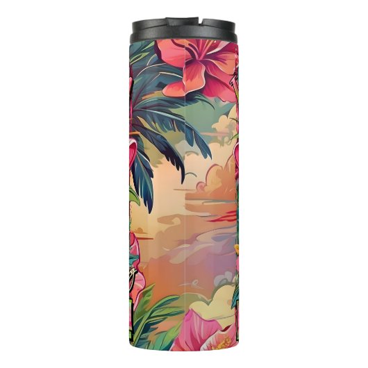 私は揺れ与える群れの青白いピンクのフラミンゴではない タンブラー (裏面)