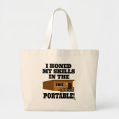 私は携帯スクールのモットーで自分のスキルを磨いた ラージトートバッグ (正面)