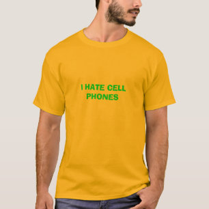 私は携帯電話を憎みます Tシャツ