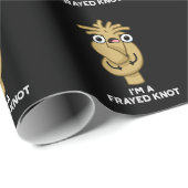 私は擦り切れた結び目のロープンおもしろいダークBGだ ラッピングペーパー (ロールコーナー)