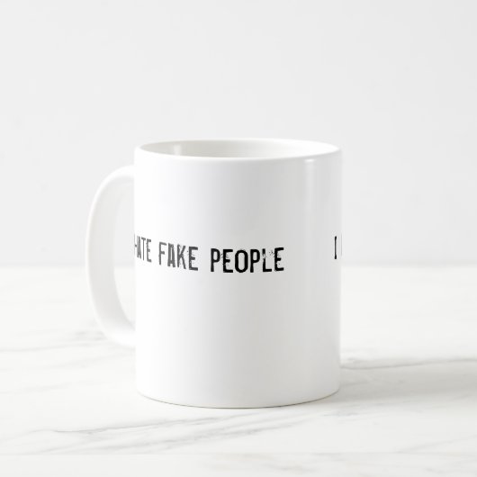 私は擬似人々を憎みます コーヒーマグカップ (正面左)