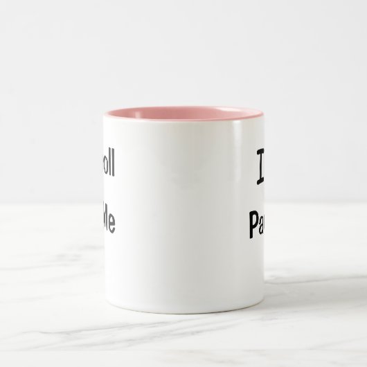 私は支払名簿を愛します-支払名簿はやる気を起こさせるな私を愛します ツートーンマグカップ (中央)