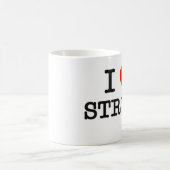 私は支柱を愛します コーヒーマグカップ (中央)