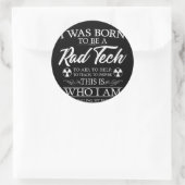 私は放射線学の技術で生まれました ラウンドシール (バッグ)