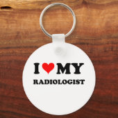 私は放射線科医が大好き キーホルダー (正面)