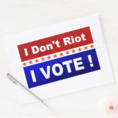 私は政治に投票する暴動を起こ人気があるさない 長方形シール (封筒)