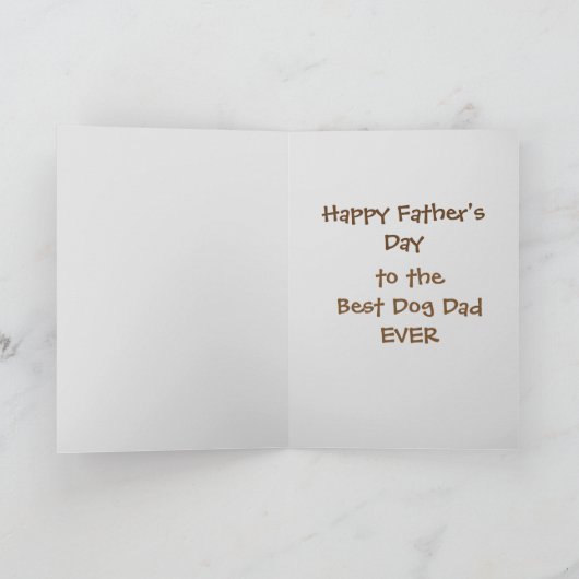 私は救助された最も最高のな犬のパパカードです カード (内部)