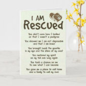 私は救助された最も最高のな犬のパパカードです カード (黄色い花)