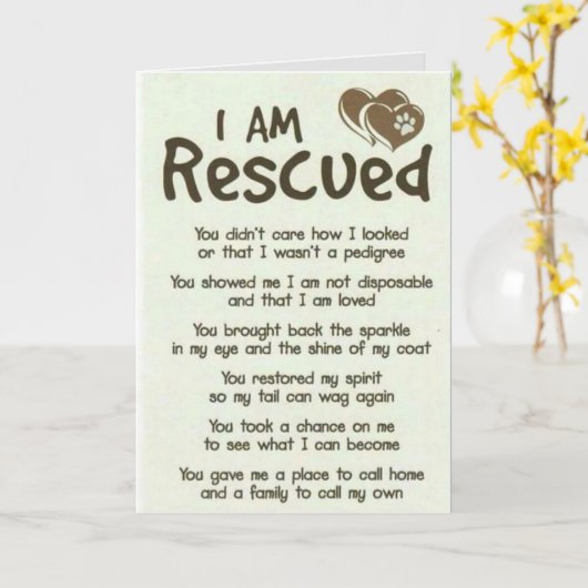 私は救助された最も最高のな犬のパパカードです カード (黄色い花)