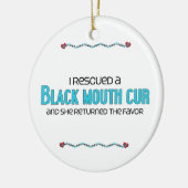 私は救助しました黒い口の野良犬(メス犬)を セラミックオーナメント (左)