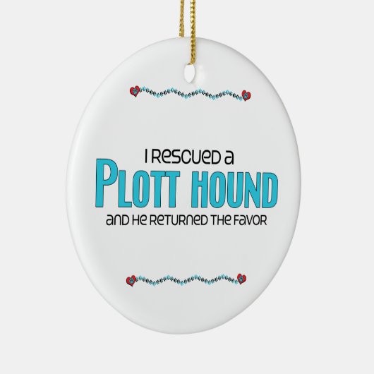 私は救助しましたPlott猟犬(オス犬)を セラミックオーナメント (右)