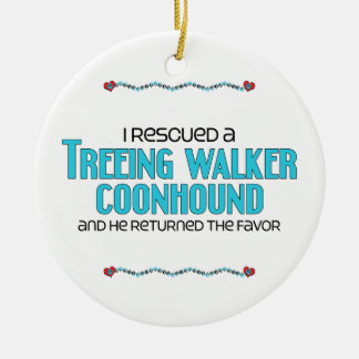 私は救助しましたTreeingの歩行者のCoonhound (オス犬)を セラミックオーナメント