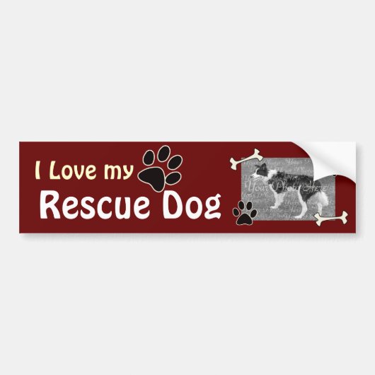 私は救助のDogBumperの私のステッカーを愛します バンパーステッカー (正面)