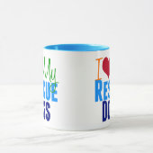 私は救助犬が大好き マグカップ (中央)