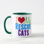 私は救助猫が大好き マグカップ (左)