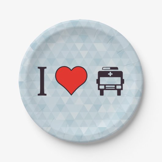 私は救急車を愛します ペーパープレート (正面)