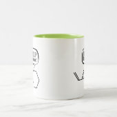 私は救済ジエおもしろいン ツートーンマグカップ (中央)