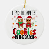 私は教えクッキーだ。先生クリスマス セラミックオーナメント (正面)