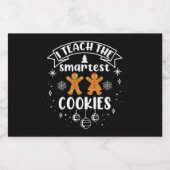 私は教えクッキーの先生のクリスマス リキュールボトルラベル (シングルラベル)