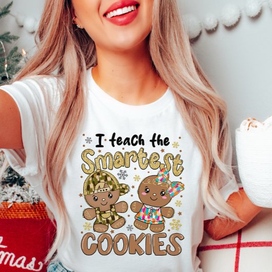 私は教えクッキー頭が切れるのクリスマス Tシャツ