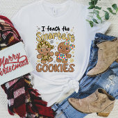 私は教えクッキー頭が切れるのクリスマス Tシャツ