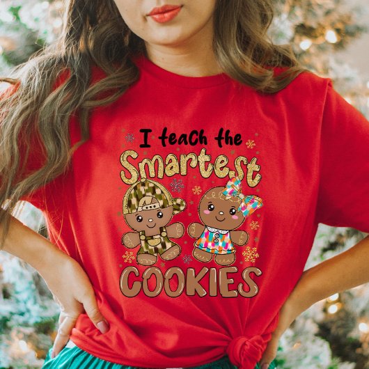 私は教えクッキー頭が切れるのクリスマス Tシャツ