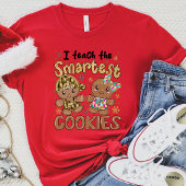 私は教えクッキー頭が切れるのクリスマス Tシャツ