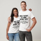 私は教えヒバスを考え振る前に行った Tシャツ (ユニセックス)