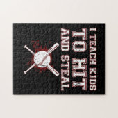 私は教え子供がヒットし、盗む – 野球コーチ ジグソーパズル (横)