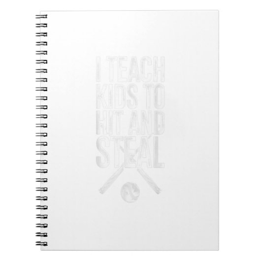私は教え子供が野球のコーチGifをヒットし、盗む ノートブック (正面)