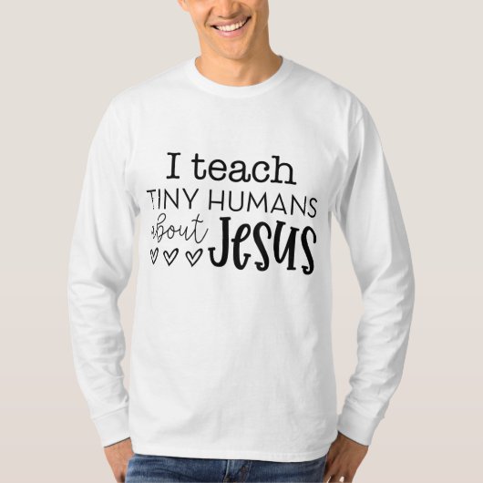 私は教え小さな人がイエスの日曜学校のテアについて Tシャツ (正面)