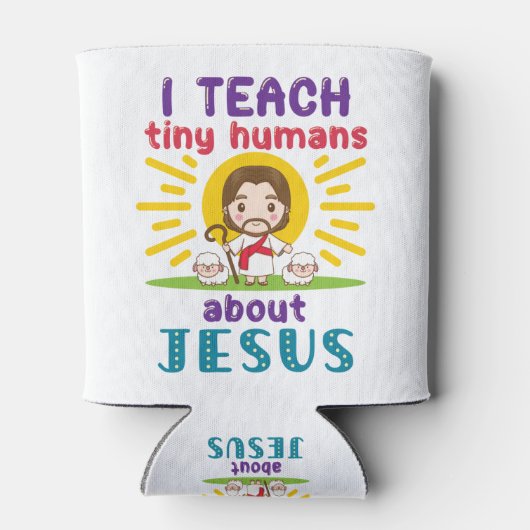 私は教え小さな人間がイエス日曜学校について 缶クーラー (裏面)