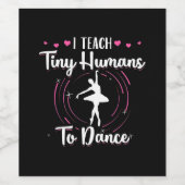 私は教え小さな人間が踊る ワインラベル (シングルラベル)